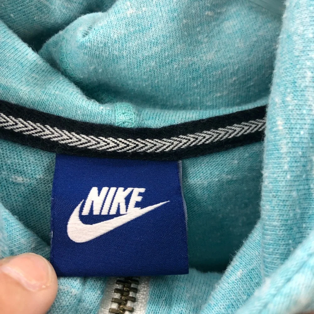 Nike Jacket Womens XL Blue Ombre Lightweight Blue Full Zip Hoodie Pockets